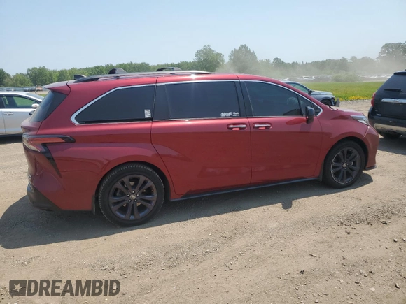 2022 Toyota Sienna XSE with VIN 5TDXRKEC2NS080621, listed as a Copart auction lot 60717445 with 209,119 mi miles and Non repairable. Bid and sale history available at DreamBid. Image 3.