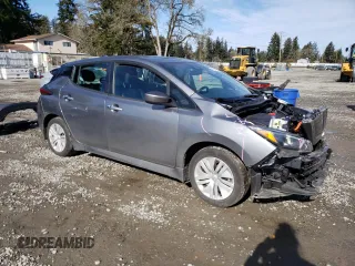 2023 Nissan LEAF S with VIN 1N4AZ1BV2PC555166, listed as a Copart auction lot 46501375 with 27,435 mi miles and Salvage Title. Bid and sale history available at DreamBid. Image 4.