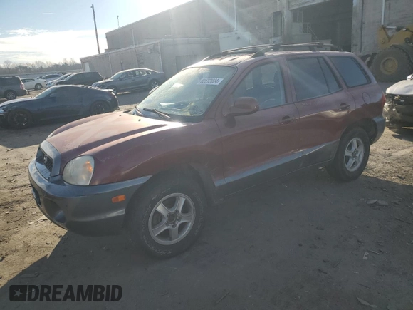 2001 Hyundai Santa Fe GLS with VIN KM8SC83D01U017352, listed as a Copart auction lot 82592024 with 253,442 mi miles and Salvage Title. Bid and sale history available at carsss.com. Image 1.