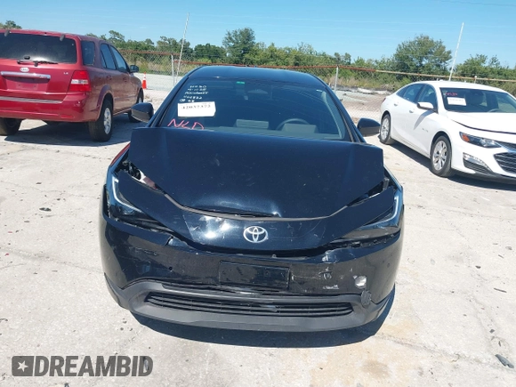 2023 Toyota Prius LE with VIN JTDACAAU9P3007704, listed as a IAAI auction lot 42037372 with 36,276 mi miles. Bid and sale history available at carsss.com. Image 12.