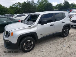 2018 Jeep Renegade Sport z VIN ZACCJBABXJPJ42855, wystawiony jako Copart lot #61055385 z przebiegiem 121 046 mil mil oraz Czysty tytuł • Clean title. Historia ofert i sprzedaży dostępna na DreamBid. Obrazek 1.