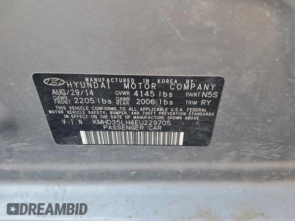 2014 Hyundai Elantra GT with VIN KMHD35LH4EU229705, listed as a Copart auction lot 70322144 with 0 mi miles and Clean Title. Bid and sale history available at carsss.com. Image 13.