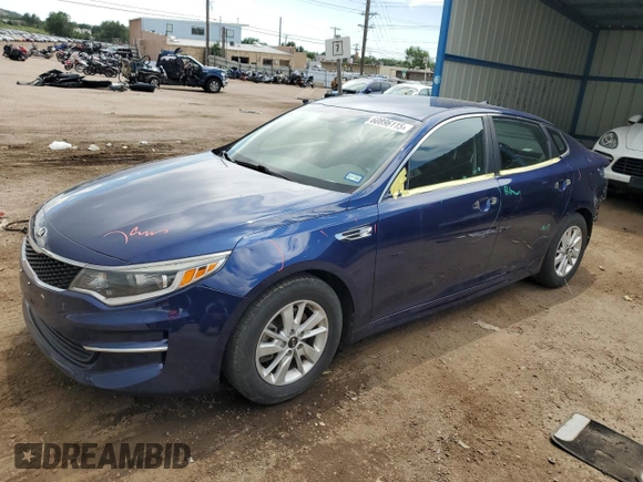 2018 Kia Optima LX z VIN 5XXGT4L37JG250208, wystawiony jako Copart lot #60896115 z przebiegiem 84 775 mil mil oraz Szkoda całkowita • Salvage title. Historia ofert i sprzedaży dostępna na DreamBid. Obrazek 1.