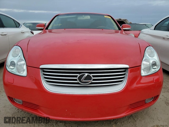 2002 Lexus SC with VIN JTHFN48Y420023585, listed as a Copart auction lot 75037044 with Not Provided miles and Salvage Title. Bid and sale history available at carsss.com. Image 5.