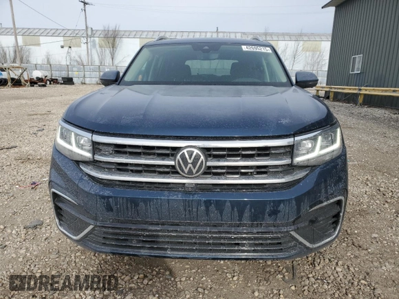 2021 Volkswagen Atlas SEL Premium R-Line with VIN 1V2FR2CA1MC537446, listed as a Copart auction lot 42695215 with 53,537 mi miles and Non repairable. Bid and sale history available at DreamBid. Image 5.