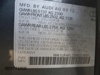 2013 Audi allroad Premium Plus with VIN WA1UFAFL2DA031686, listed as a Copart auction lot 74368974 with 77,260 mi miles and Salvage Title. Bid and sale history available at carsss.com. Image 12.