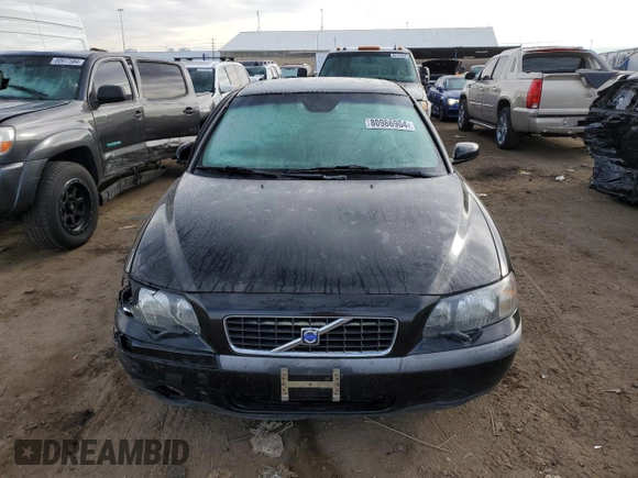 2004 Volvo S60 with VIN YV1RS61T142350562, listed as a Copart auction lot 80986904 with 156,692 mi miles and Salvage Title. Bid and sale history available at carsss.com. Image 5.