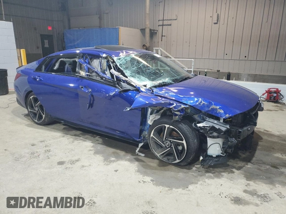 2023 Hyundai Elantra N Line z VIN KMHLR4AF6PU628978, wystawiony jako Copart lot #83431704 z przebiegiem 18 317 mil mil oraz Szkoda całkowita • Salvage title. Historia ofert i sprzedaży dostępna na DreamBid. Obrazek 4.