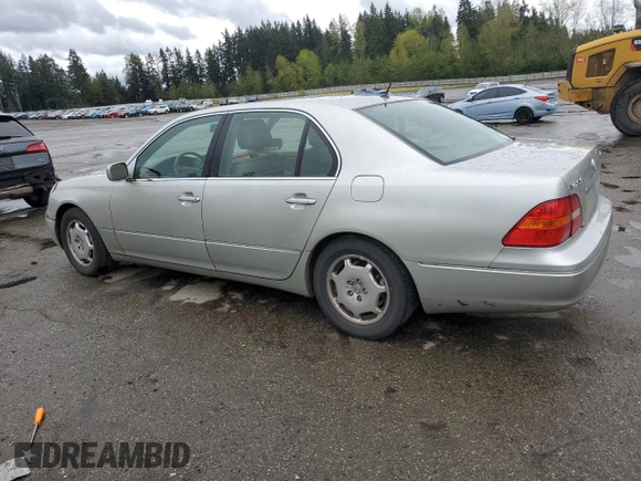 2002 Lexus LS 430 with VIN JTHBN30F120075551, listed as a Copart auction lot 52411405 with 194,704 mi miles and Salvage Title. Bid and sale history available at DreamBid. Image 2.