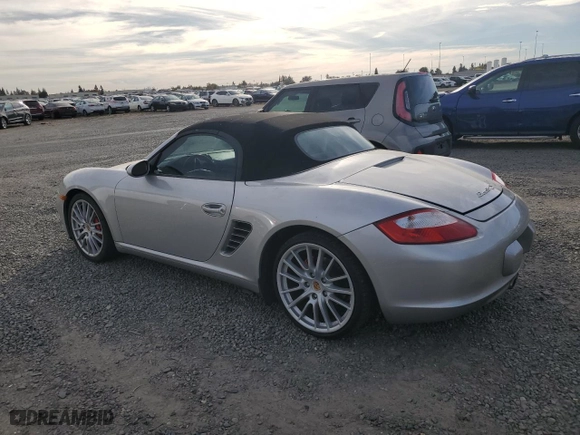 2005 Porsche Boxster S with VIN WP0CB29825U730441, listed as a Copart auction lot 79711224 with 66,780 mi miles and Salvage Title. Bid and sale history available at carsss.com. Image 2.