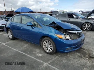 2012 Honda Civic EX with VIN 2HGFB2F80CH541919, listed as a Copart auction lot 53491455 with 82,122 mi miles and Salvage Title. Bid and sale history available at DreamBid. Image 4.