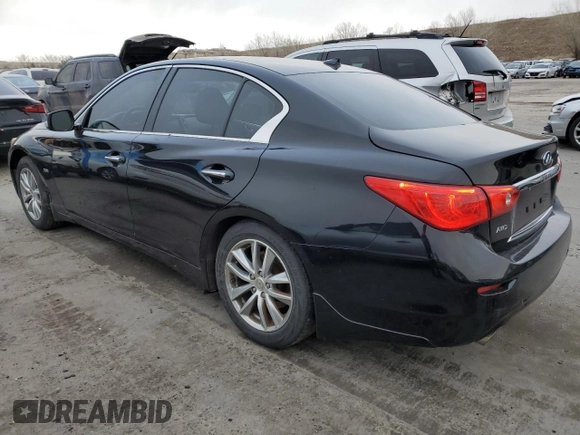 2017 Infiniti Q50 2.0t Premium with VIN JN1CV7AR6HM680479, listed as a Copart auction lot 46862215 with 75,920 mi miles and Salvage Title. Bid and sale history available at carsss.com. Image 2.