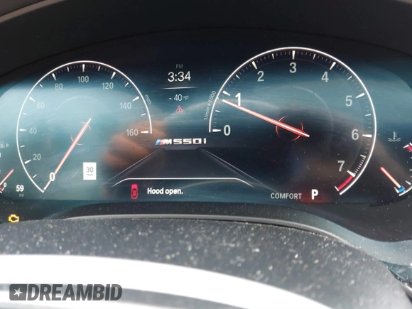 2019 BMW 5 Series M550i xDrive with VIN WBAJB9C57KB289439, listed as a IAAI auction lot 40634389 with 85,992 mi miles and . Bid and sale history available at DreamBid. Image 7.