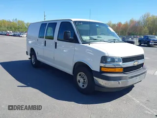 2018 Chevrolet Express Cargo with VIN 1GCWGAFGXJ1905387, listed as a IAAI auction lot 42127421 with 162,942 mi miles and . Bid and sale history available at DreamBid. Image 1.