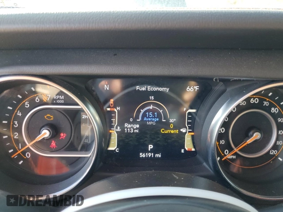 2021 Jeep Gladiator High Altitude с VIN 1C6HJTFG8ML608303, выставлен на аукционе Copart как лот 80255274 с пробегом 56 191 миль миль и Списание • Salvage title. История ставок и продаж доступна на DreamBid. Изображение 9.