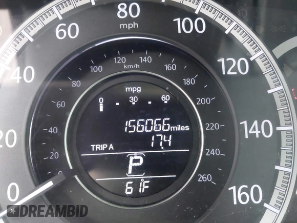 2015 Honda Accord Sedan LX with VIN 1HGCR2F37FA088341, listed as a IAAI auction lot 41662417 with 156,066 mi miles. Bid and sale history available at carsss.com. Image 16.