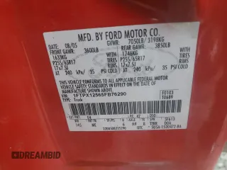 2005 Ford F-150 XLT with VIN 1FTPX12565FB76290, listed as a Copart auction lot 81396984 with 295,258 mi miles and Clean Title. Bid and sale history available at carsss.com. Image 12.