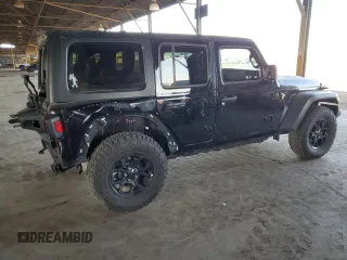 2024 Jeep Wrangler Sport S with VIN 1C4PJXDN3RW107256, listed as a Copart auction lot 43583095 with 17,210 mi miles and Salvage title. Bid and sale history available at DreamBid. Image 3.
