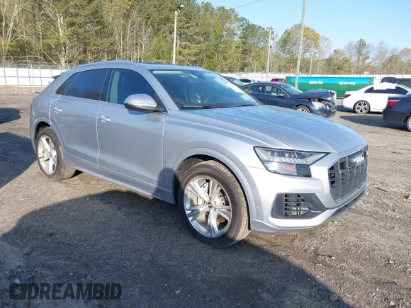 2020 Audi Q8 Prestige with VIN WA1CVAF12LD009942, listed as a IAAI auction lot 41924297 with 82,980 mi miles and . Bid and sale history available at DreamBid. Image 1.