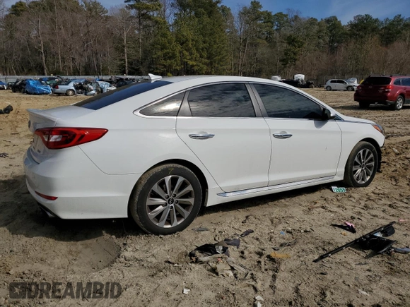 2017 Hyundai Sonata Sport with VIN 5NPE34AFXHH469134, listed as a Copart auction lot 45477325 with 126,108 mi miles and Salvage Title. Bid and sale history available at DreamBid. Image 3.