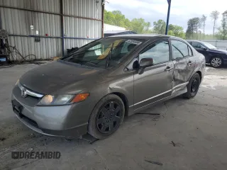 2008 Honda Civic LX with VIN 2HGFA16558H336073, listed as a Copart auction lot 52354495 with 124,035 mi miles and Salvage Title. Bid and sale history available at DreamBid. Image 1.