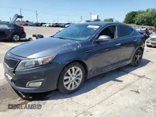 2015 Kia Optima LX with VIN 5XXGM4A78FG437595, listed as a Copart auction lot 56953215 with 217,522 mi miles and Salvage title. Bid and sale history available at DreamBid. Image 1.
