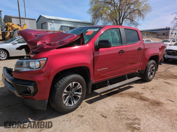 2021 Chevrolet Colorado 4WD Z71 with VIN 1GCGTDEN3M1294348, listed as a Copart auction lot 50336825 with 83,831 mi miles and Salvage title. Bid and sale history available at DreamBid. Image 1.