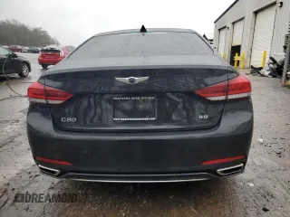 2018 Genesis G80 3.8L with VIN KMHGN4JE5JU236392, listed as a Copart auction lot 45579204 with 89,226 mi miles and . Bid and sale history available at carsss.com. Image 6.