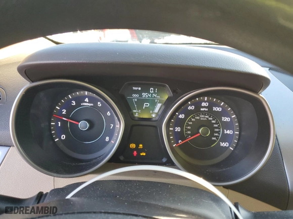 2013 Hyundai Elantra GLS PZEV with VIN 5NPDH4AE7DH378451, listed as a Copart auction lot 44617665 with 95,414 mi miles and Salvage Title. Bid and sale history available at carsss.com. Image 9.