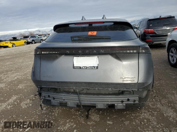 2023 Nissan ARIYA Platinum+ with VIN JN1DF0CD0PM704011, listed as a Copart auction lot 44853525 with Not provided miles and Salvage title. Bid and sale history available at DreamBid. Image 6.