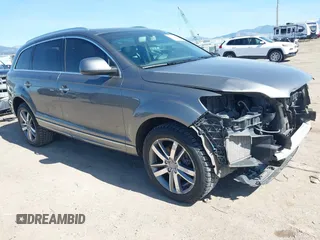 2014 Audi Q7 Premium Plus with VIN WA1LMAFE7ED018628, listed as a IAAI auction lot 41955702 with 134,641 mi miles and . Bid and sale history available at DreamBid. Image 1.