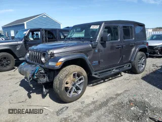 2024 Jeep Wrangler Sport S with VIN 1C4RJXN67RW212138, listed as a Copart auction lot 54207325 with 17,585 mi miles and Salvage title. Bid and sale history available at DreamBid. Image 1.