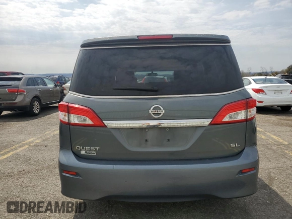 2012 Nissan Quest SL with VIN JN8AE2KP6C9047310, listed as a Copart auction lot 52867065 with 194,736 mi miles and Salvage Title. Bid and sale history available at carsss.com. Image 6.