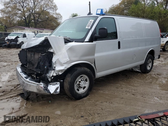 2018 Chevrolet Express Cargo with VIN 1GCWGAFG2J1338480, listed as a Copart auction lot 48854345 with 100,816 mi miles and Salvage title. Bid and sale history available at DreamBid. Image 1.