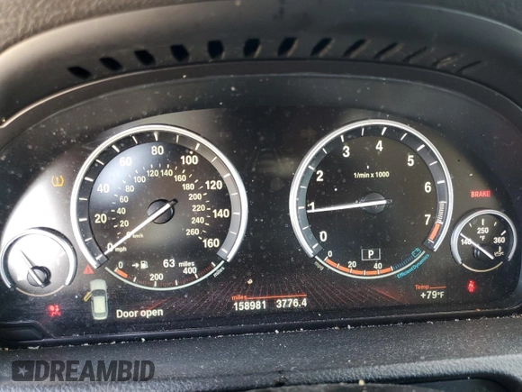 2011 BMW 5 Series 535i Gran Turismo with VIN WBASN2C58BC201608, listed as a Copart auction lot 79641314 with 158,981 mi miles and Salvage Title. Bid and sale history available at carsss.com. Image 9.