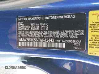 2015 MINI Countryman with VIN WMWZB3C56FWR43443, listed as a IAAI auction lot 41920848 with 91,192 mi miles and . Bid and sale history available at DreamBid. Image 9.