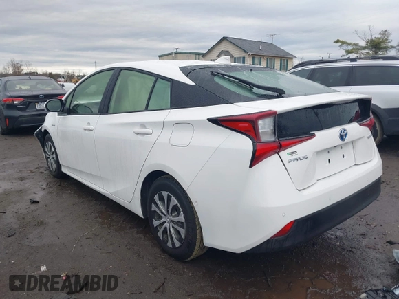 2022 Toyota Prius L Eco with VIN JTDKAMFU3N3188445, listed as a IAAI auction lot 41138076 with 25,225 mi miles and . Bid and sale history available at DreamBid. Image 3.