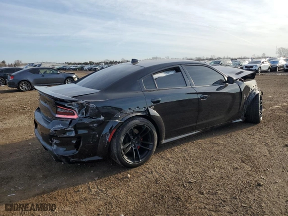 2021 Dodge Charger SRT Hellcat Widebody with VIN 2C3CDXL92MH533106, listed as a Copart auction lot 48713125 with 30,155 mi miles and Salvage Title. Bid and sale history available at carsss.com. Image 3.