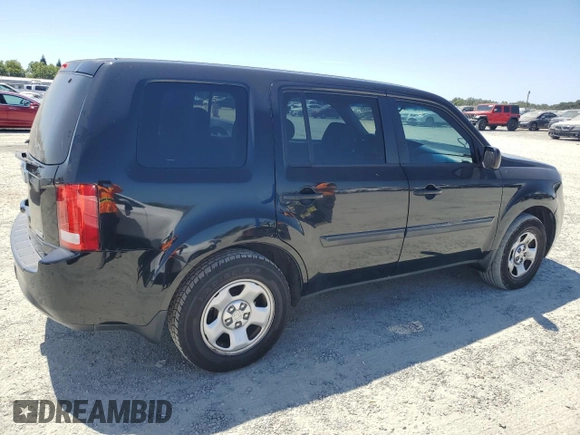 2012 Honda Pilot LX with VIN 5FNYF4H26CB065892, listed as a Copart auction lot 61004225 with 158,789 mi miles and Salvage title. Bid and sale history available at DreamBid. Image 3.