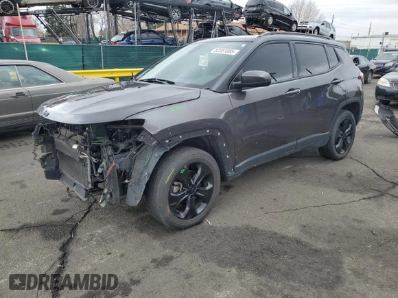 2018 Jeep Compass Altitude with VIN 3C4NJDBB8JT453120, listed as a Copart auction lot 52051085 with 87,653 mi miles and Salvage title. Bid and sale history available at DreamBid. Image 1.