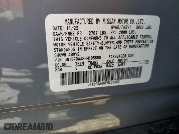 2023 Nissan ARIYA Venture+ z VIN JN1BF0AAXPM405660, wystawiony jako Copart lot #65549083 z przebiegiem 927 mil mil oraz . Historia ofert i sprzedaży dostępna na DreamBid. Obrazek 12.