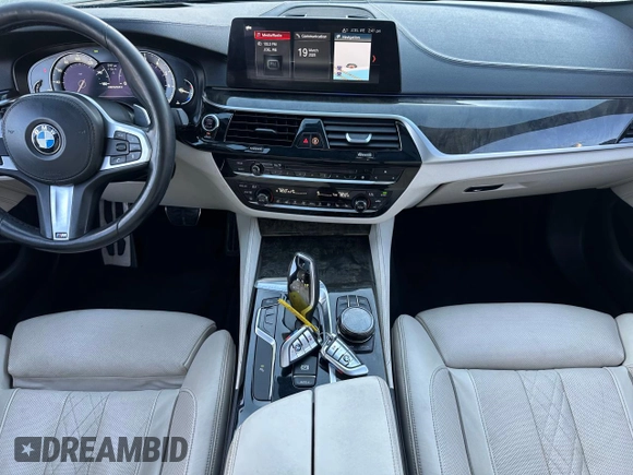 2018 BMW 5 Series M550i xDrive with VIN WBAJB9C55JB035226, listed as a Copart auction lot 57062675 with 156,183 mi miles and Clean title. Bid and sale history available at DreamBid. Image 9.