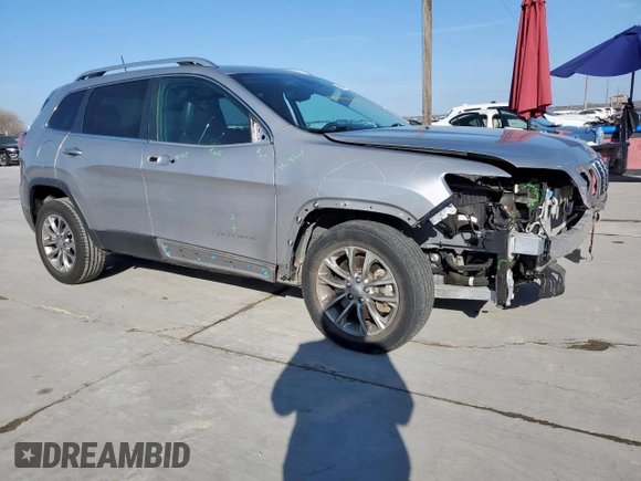 2021 Jeep Cherokee Latitude Lux with VIN 1C4PJLMX1MD113491, listed as a Copart auction lot 46997545 with 54,398 mi miles and Salvage Title. Bid and sale history available at carsss.com. Image 4.