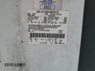2013 Ford F-150 XL z VIN 1FTMF1CM7DKD12508, wystawiony jako Copart lot #58842375 z przebiegiem 75 379 mil mil oraz Szkoda całkowita • Salvage title. Historia ofert i sprzedaży dostępna na DreamBid. Obrazek 12.