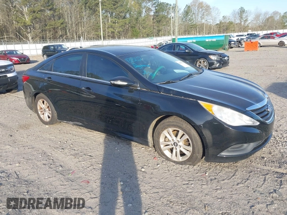 2014 Hyundai Sonata GLS with VIN 5NPEB4AC8EH921120, listed as a IAAI auction lot 41891370 with 187,931 mi miles and . Bid and sale history available at carsss.com. Image 1.