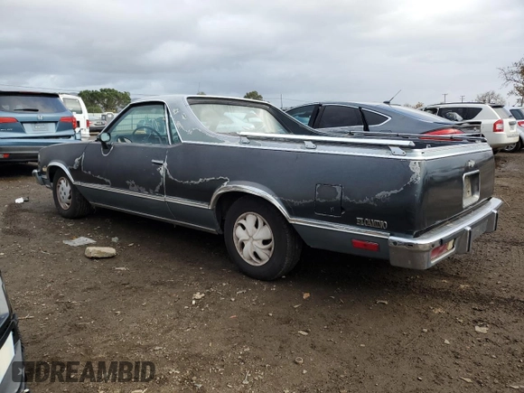 1985 Chevrolet El Camino z VIN 3GCCW80H9FS915947, wystawiony jako Copart lot #84659344 z przebiegiem 38 549 mil mil oraz Szkoda całkowita • Salvage title. Historia ofert i sprzedaży dostępna na DreamBid. Obrazek 2.
