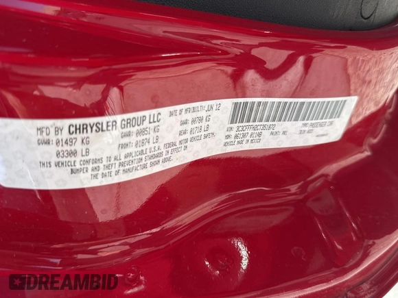 2012 FIAT 500 Abarth with VIN 3C3CFFFH2CT351872, listed as a Copart auction lot 57100835 with 147,399 mi miles and Clean title. Bid and sale history available at DreamBid. Image 10.