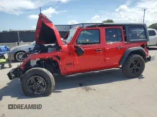 2020 Jeep Wrangler Unlimited Sport S с VIN 1C4HJXDG0LW186740, выставлен на аукционе Copart как лот 65562215 с пробегом 89 160 миль миль и На запчасти • Non repairable. История ставок и продаж доступна на DreamBid. Изображение 1.
