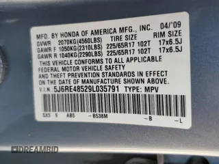 2009 Honda CR-V EX with VIN 5J6RE48529L035791, listed as a Copart auction lot 54970885 with 282,884 mi miles and Clean Title. Bid and sale history available at carsss.com. Image 13.