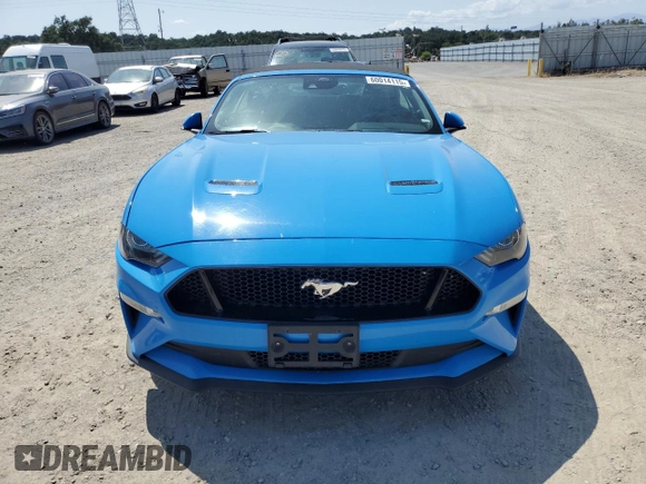 2022 Ford Mustang GT Premium with VIN 1FATP8FF8N5107462, listed as a Copart auction lot 60014115 with 58,878 mi miles and Salvage title. Bid and sale history available at DreamBid. Image 5.